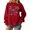 Red, variant on Women's Fashion Top New Year 2026 Printed Pullover Sweatshirt Holiday Design for Women Casual Celebration Streetwear Top,Blue,2XL