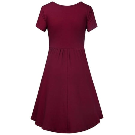 

YanHoo Womens Nursing Dresses Stripes Short Sleeve A-line Dress Pregnant Breastfeeding Maternity Clothes