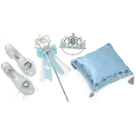 Disney Princess Cinderella Royal Ball Dress-Up Set With Tiara, Wand and "Glass" Slippers