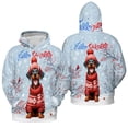 thumbnail image 3 of Hello Winter Doberman Pinscher Smiling in Red Scarf Hat Welcome Christmas All Over Print 3D Hoodie Unisex Merch Hoodies Doberman Dog Lover Gifts - 00017, 3 of 6