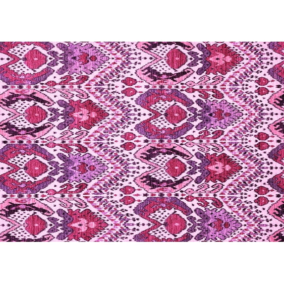Ahgly Company Indoor Rectangle Abstract Pink Modern Area Rugs, 2' x 4'