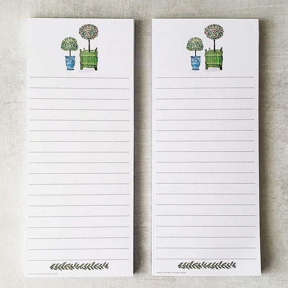 Versailles Topiary Refrigerator Notepads - SET OF TWO PADS
