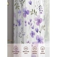 thumbnail image 6 of Purple Spring Floral Sheer Curtains 72 Inch Length 2 Panels Set for Living Room/Bedroom, Pastoral Botanical Watercolor Semi Curtain Sheers Drapes Rod Pocket Curtains Window Treatment Set 52''x72''x2, 6 of 7
