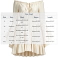 thumbnail image 5 of LEKWK Renaissance Dress Women Off Shoulder Tie Front Vintage Peasant Mini Dress Ruffled Hem Medieval Dress Halloween Victorian Dress, 5 of 5