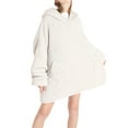 thumbnail image 2 of Pudcoco Universal Warm Hooded Sweater Fashion Printing Mink Wool Home Clothes, 2 of 7