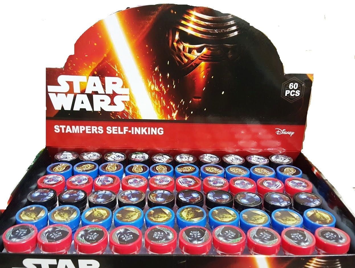 Star Wars Avengers Stamps 60pc Stampers self-inking toy Party Favors 
