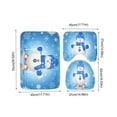 thumbnail image 2 of putnchl 3pcs/set Christmas Bathroom Non-Slip Pedestal Rug + Lid Toilet Cover + Bath Mat, 2 of 3
