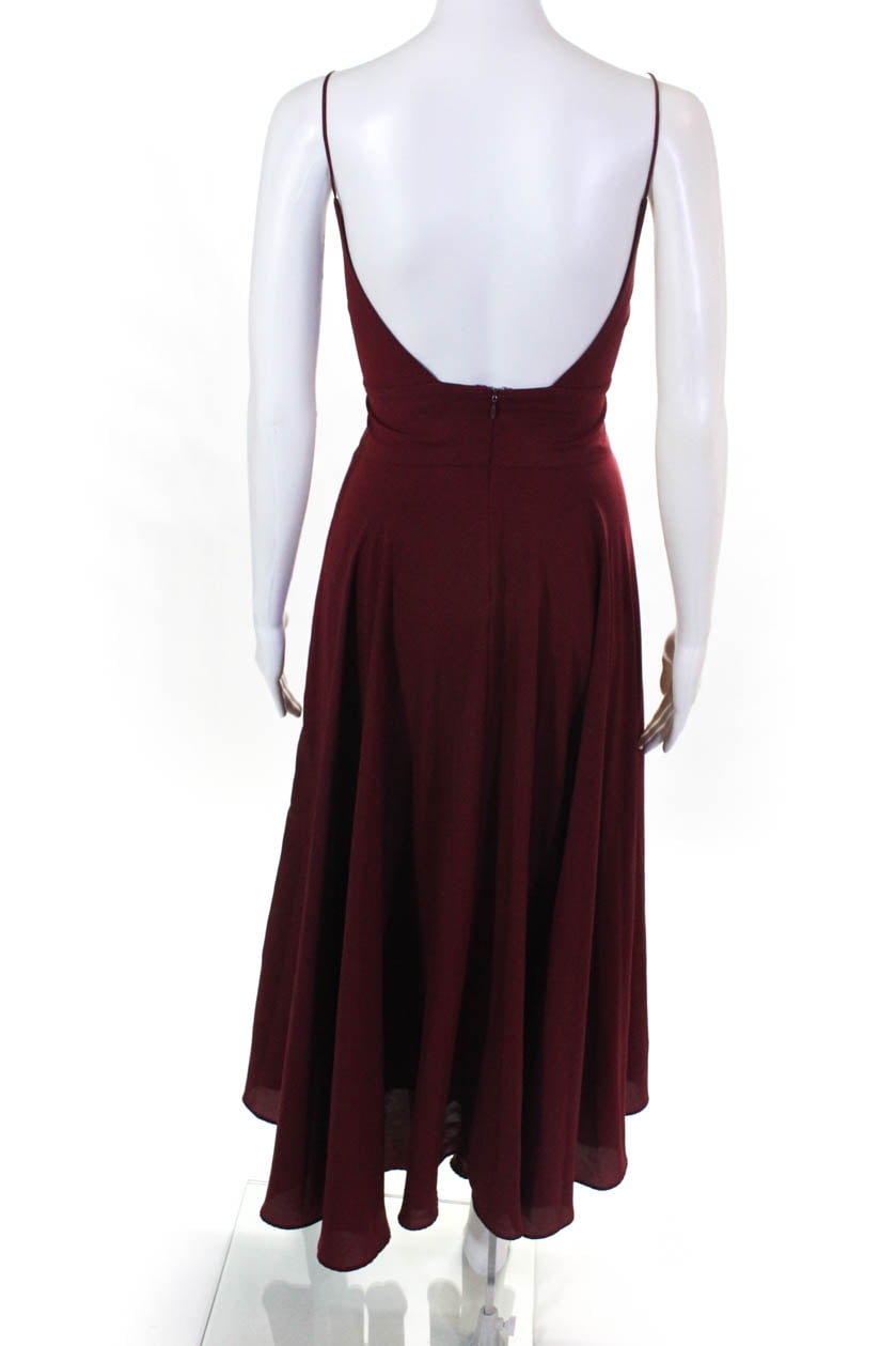 nicole miller oxblood pleated sweetheart dress