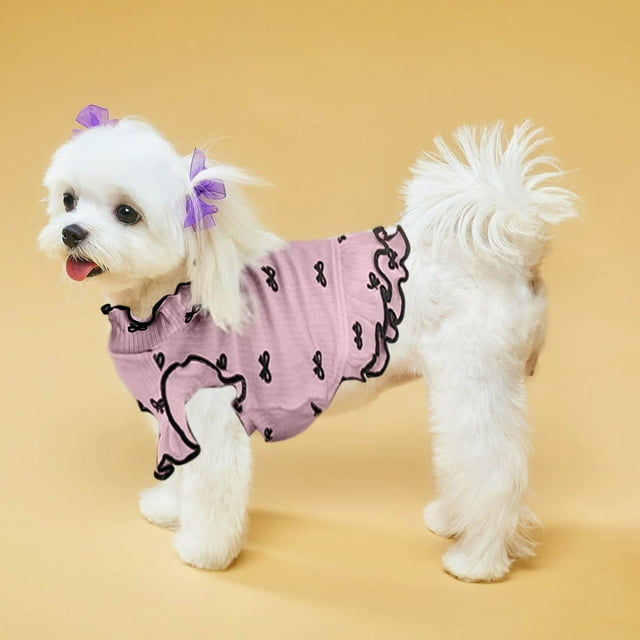 Stylish Summer Pet Dress For Cats And Dogs Soft Breathable Outfits Comfortable Lightweight Puppy Apparel Design