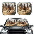 thumbnail image 2 of Sikiie Horses running Print Foldable Car Windshield Sun Visor, Car Window Sunshade Suitable for Sedan, SUV and Truck Car Accessories-Large, 2 of 6