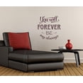 thumbnail image 3 of Forever My Always Love Quotes Wall Words Decal Vinyl Stickers, 23x23-inch, Eggplant, 3 of 5
