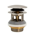 thumbnail image 6 of Westbrass Integrated Overflow Coarse Thread Tip-Toe Drain with PVC Adapter, Satin Nickel, 6 of 8
