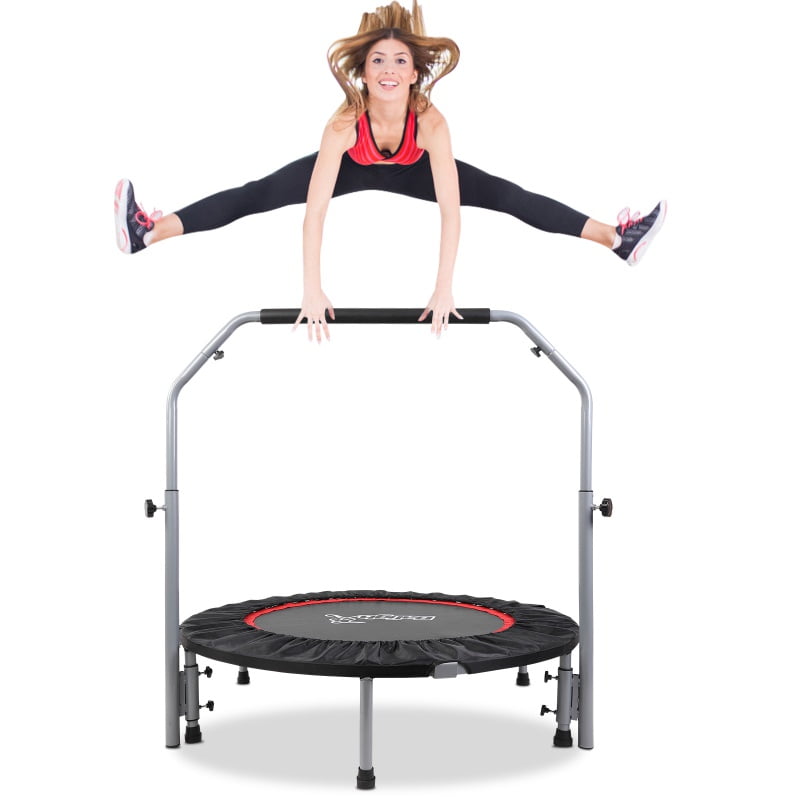Details about   40" Fitness Trampoline Mini Rebounder Workout Exercise With Adjustable Handrail 