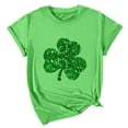 thumbnail image 2 of Meichang T-Shirt de la Saint-Patrick pour Femmes, Hauts Mignons, T-Shirts Graphiques Trèfle, Manches Courtes, Col Rond, Hauts Verts, T-Shirt Irlandais Chanceux, 2 of 3