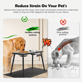 thumbnail image 3 of Metal Elevated Dog Bowls for Extra Large & Large Dogs,15'' Tall Dog Feeder with Bowls and Sprill Proof Mat, 3 of 9