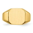 thumbnail image 4 of 14K Yellow Gold Ring Band Signet 11.0x12.5mm Closed Back, Size 6, 4 of 5