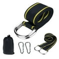 thumbnail image 1 of Vogacara Kit colgante de columpio de árbol, correas de 350KG, conjunto de mosquetón de cinturón de conexión, hamaca portátil para jardín Juegos de césped Amarillo negro, 1 of 6