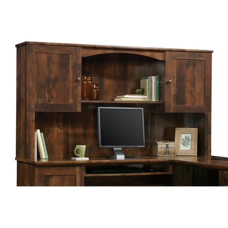Sauder Harbor View Corner Computer Desk Hutch Curado Wood With