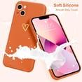 thumbnail image 2 of for iPhone 13 Case Cute Slim Shockproof Phone Case with Wireless Charging Support and Protection, Orange, 2 of 14