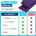 thumbnail image 5 of SunnyBay Microwave Heating Pad, Microwavable Heated Neck and Shoulder Wrap for Moist Hot or Cold Therapy, Lightly Weighted with Moldable Flaxseed, Cotton and Fleece Surface, 26x6 Inches, Purple, 5 of 6