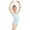 Light Blue, variant on Dursoulink Dancewear Short Sleeve Round Neck Jumpsuit for Girls, Nylon Spandex Blend, Slim Fit, Crew Neck, Pullover Style, for Ballet Practice