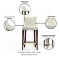 thumbnail image 4 of Manhattan Comfort Shubert Barstool with Solid Wood Frame in Ivory, 4 of 6