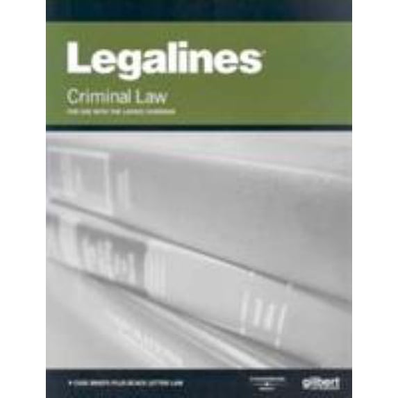 Pre-Owned Legalines on Criminal Law, Keyed to LaFave (Paperback) 0314176977 9780314176974