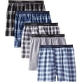 thumbnail image 3 of Hanes Men's ComfortBlend Woven Boxer, 4 Pack, 3 of 5