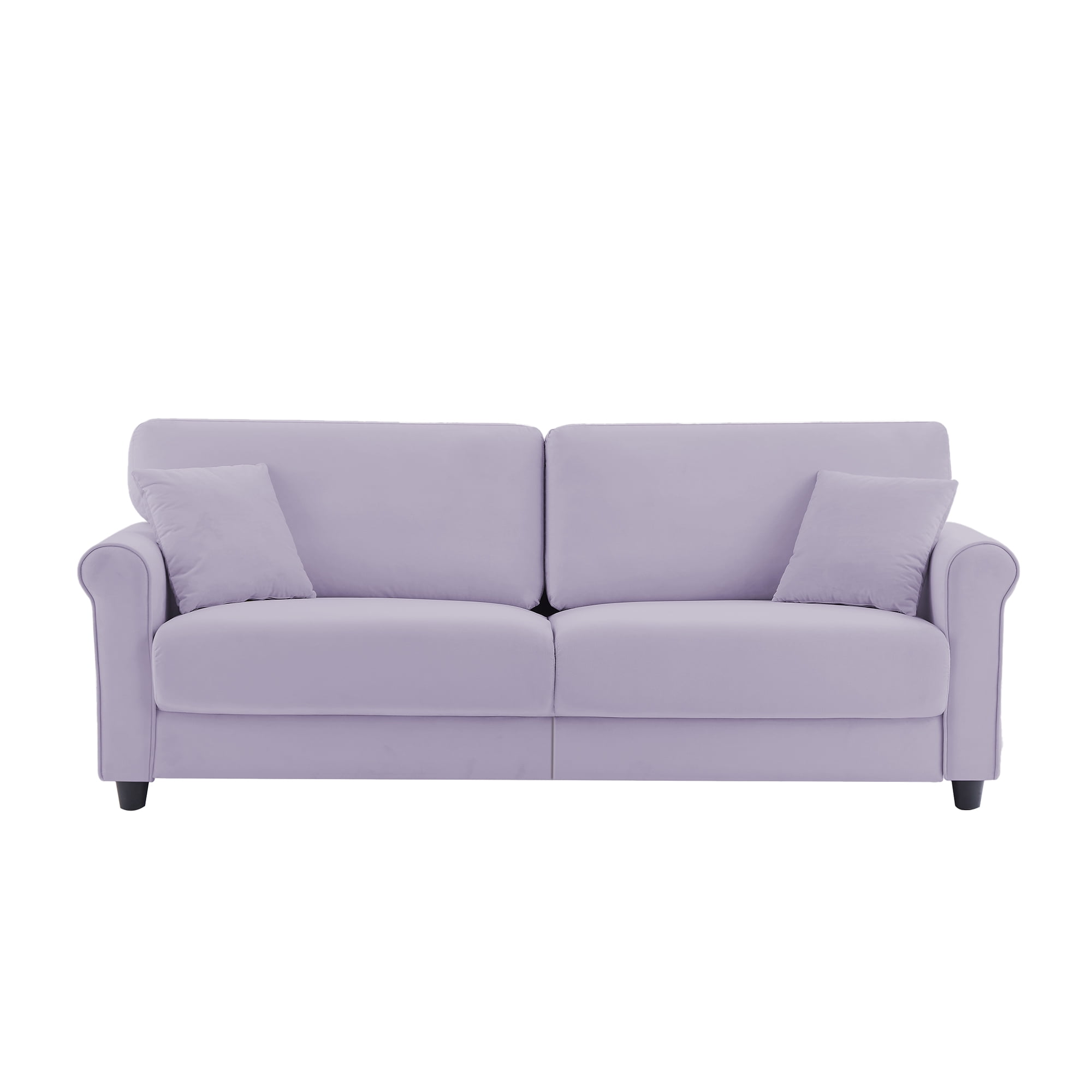 FREEHOMAE 83" Sofa Couch,Small Modern Loveseat,Love Seat with 2 Seater,Velvet Loveseat Sofa,Small Couch for Living Room,Bedroom,Office(Purple)