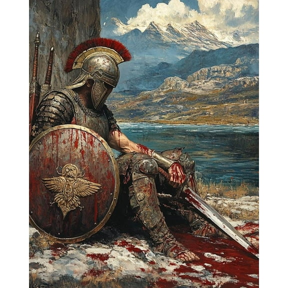 Paint by Numbers for Adults Kids Beginner Bloodstained Mountains and Rivers DIY Acrylic Painting by Numbers Kits with Brushes Acrylic Pigment Home Decoration Gifts 16 x 20 inch