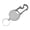 Grey, variant on Key Ring Reel Badge Holder Keychain Retractable Elastic Quick Release Comfortable Grip Anti-Loss Zinc Alloy Telescopic Key Chain