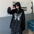 thumbnail image 3 of Y2k Harajuku Hoodies Women Autumn Winter Hip Hop Zipper Butterfly Aesthetic Hooded Sweatshirt Female Goth Punk Jacket Coat, 3 of 8