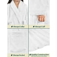 thumbnail image 3 of PAVILIA Premium Womens Plush Soft Robe, Sherpa Bathrobe, L/XL White, 3 of 6