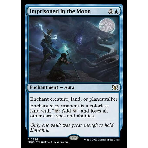 MtG March of the Machine Commander Rare Imprisoned in the Moon #224
