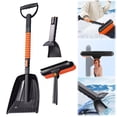 thumbnail image 2 of 5-In-1 Car Snow Removal Kit, Ice Scraper and Extendable Brush Emergency Shovel with Grip 180° Pivoting Brush Head Scraper for Cars Trucks Suvs Vehicle, a 5-In-1 Car Snow Removal Kit, 2 of 9
