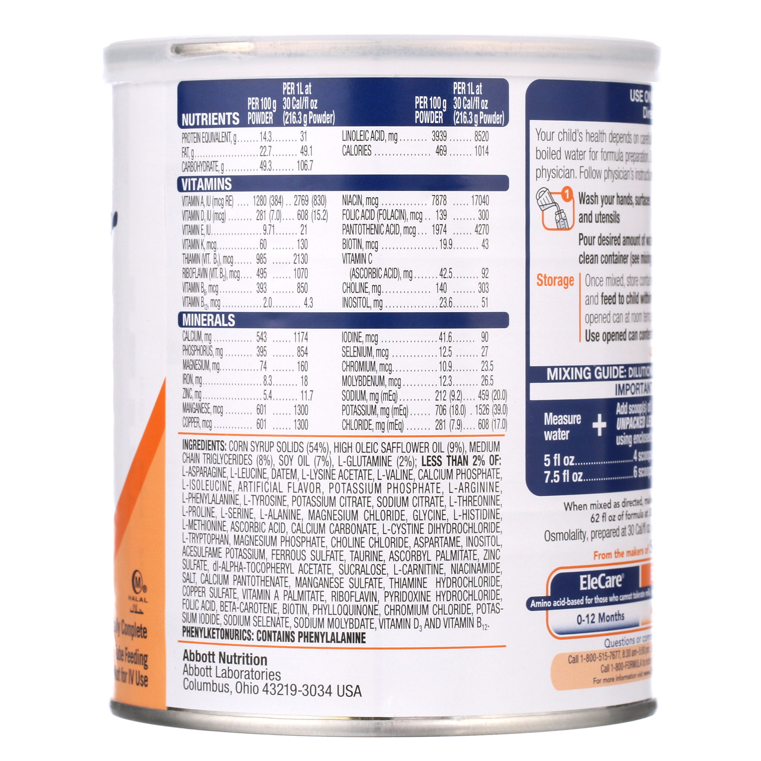 elecare formula walmart