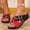White, variant on ATENAR Women Sandals Fashion Solid Color Sandals for Women Outdoor Wedge Shoes Women Blue 7.5