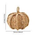 thumbnail image 3 of Hand Woven Pumpkin with Braided Straw Hobby, 1 Piece Small, Beige, for Living Room Table, Fall Decoration, 3 of 6