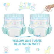 Littleforbig Adjustable Hook-and-Loop Closure Adult Printed Cloth Back Diaper 40 Pieces (4 Packs) - Baby Parade (Large 36-48)