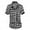 Black, variant on Clearance! Hontri Men's Short Sleeve Lattice Plaid Painting Large Size Casual Top Blouse Shirts Men's Dress Shirts Black Xl