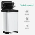 thumbnail image 5 of LAZY BUDDY 13.2 Gallon Step Trash Can with 15 Trash Bags, Stainless Steel, 5 of 7