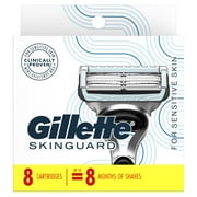 Gillette SkinGuard Mens Razor Blades, 8 Blade Refills