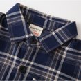 thumbnail image 5 of LYMAYTER Kids Boys Brushed Shirt Toddler Long Sleeve Plaid Shirt Spring Fall Button T-Shirt for 2-8 Years, 5 of 9