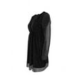 thumbnail image 5 of Women's Sequins Mini Dress Lantern Long Sleeve V Neck Mesh Splicing Glitter Cocktail Party Dress Short Dance Dress, 5 of 8