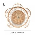 thumbnail image 2 of Natural Rattan Serving Tray, Handmade Round Wicker Bread Basket Tray, Woven Baskets for Fruit Bread Parties Coffee Breakfast Round Decorative Tray, 2 of 7