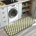 thumbnail image 3 of Olive Green and White Checkerboard Pattern Kitchen Rug Mat,Kitchen Runner Rugs Non Skid Washable,Decorative Kitchen Floor Mats for Kitchen,Sink,Laundry,17"x47.2", 3 of 7