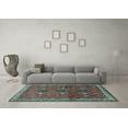 thumbnail image 3 of Ahgly Company Indoor Rectangle Persian Light Blue Traditional Area Rugs, 2' x 5', 3 of 4