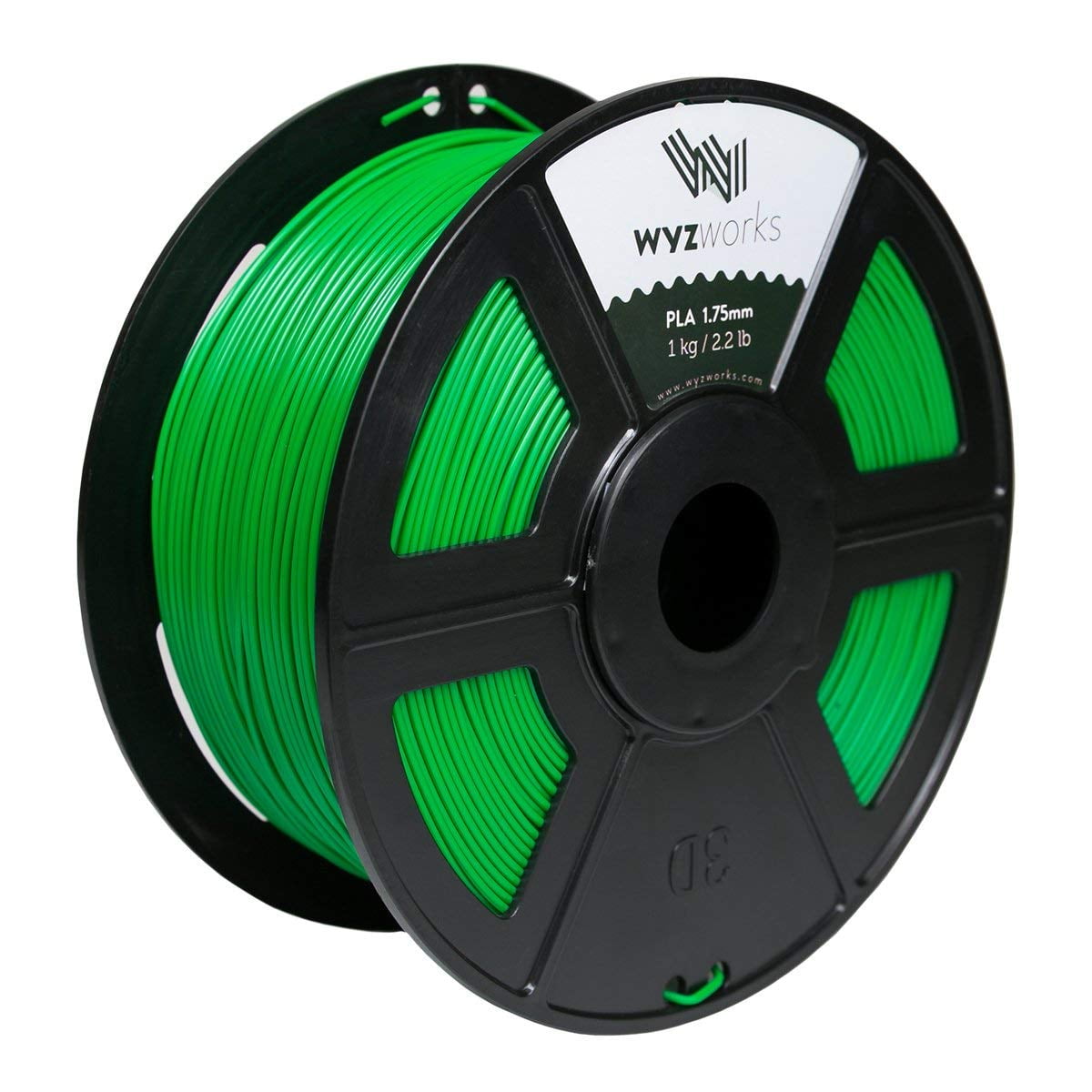 WYZworks 3D Printer Premium TPU SOFT FLEXIBLE Filament 1.75mm 1kg/2.2lb WHITE 