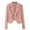 Pink, variant on Cropped Blazers for Women Double Breasted Blazer Long Sleeve Work Office Blazer Business Casual Open Front Jacket