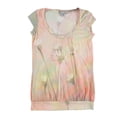 thumbnail image 1 of dELiA*s Womens Nikki Watercolor Graphic T-Shirt peachy XS, 1 of 2